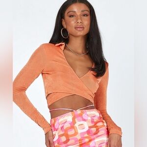 Orange crop top